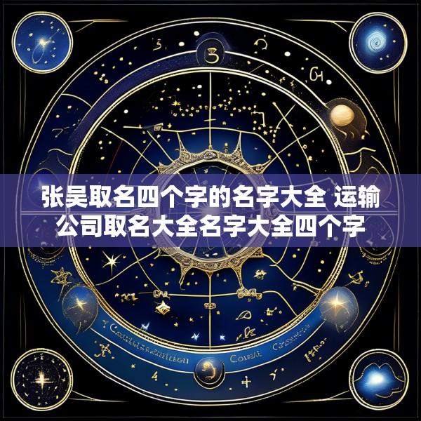 张吴取名四个字的名字大全 运输公司取名大全名字大全四个字