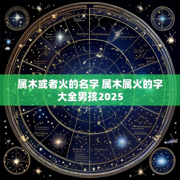 属木或者火的名字 属木属火的字大全男孩2025