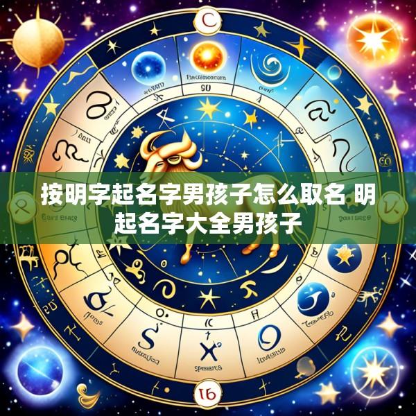 按明字起名字男孩子怎么取名 明起名字大全男孩子