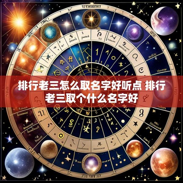 排行老三怎么取名字好听点 排行老三取个什么名字好