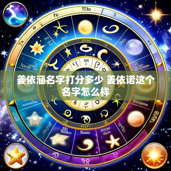 姜依涵名字打分多少 姜依诺这个名字怎么样