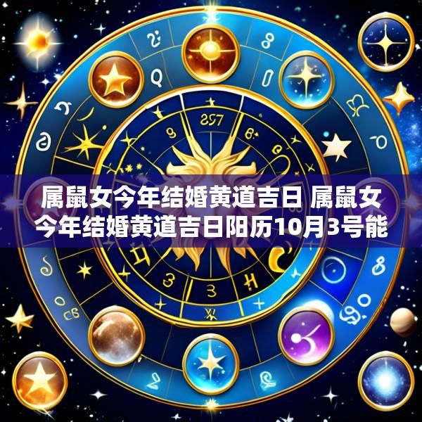 属鼠女今年结婚黄道吉日 属鼠女今年结婚黄道吉日阳历10月3号能不能用