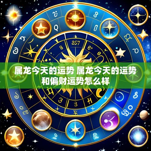 属龙今天的运势 属龙今天的运势和偏财运势怎么样