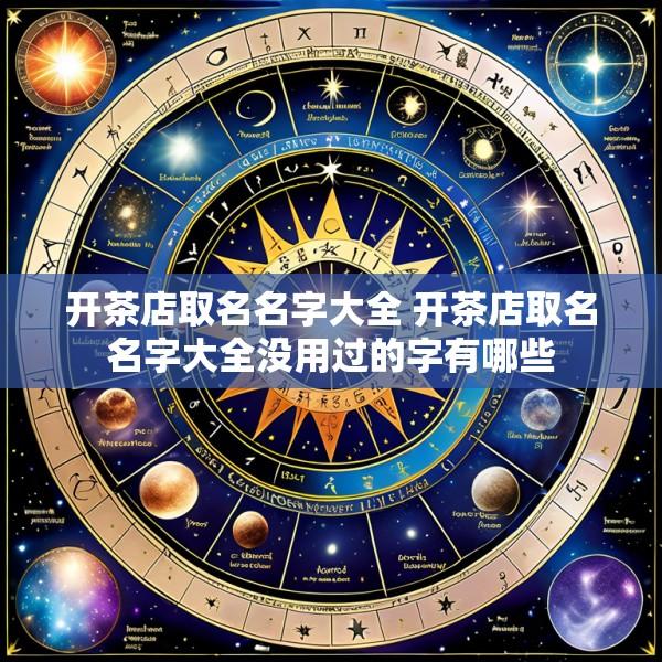 开茶店取名名字大全 开茶店取名名字大全没用过的字有哪些