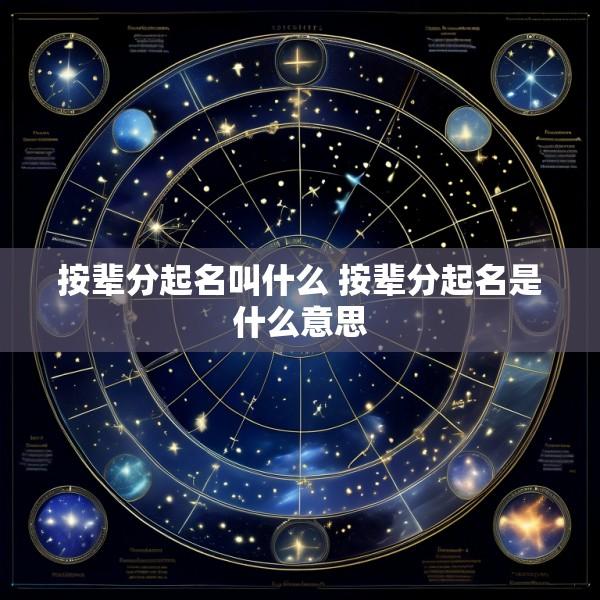 按辈分起名叫什么 按辈分起名是什么意思