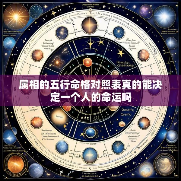 属相的五行命格对照表真的能决定一个人的命运吗