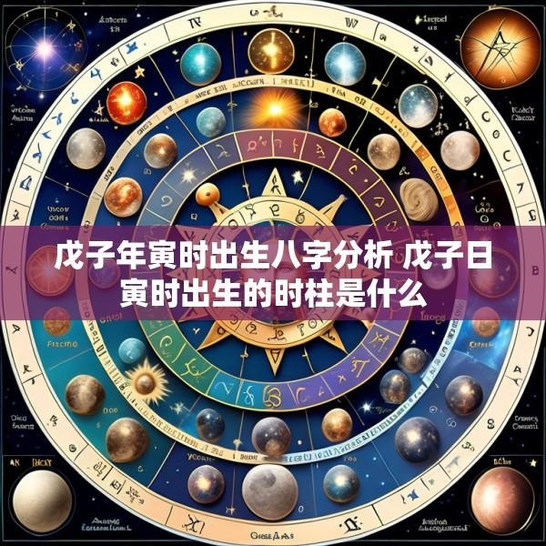戊子年寅时出生八字分析 戊子日寅时出生的时柱是什么