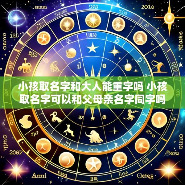 小孩取名字和大人能重字吗 小孩取名字可以和父母亲名字同字吗