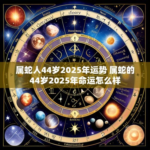 属蛇人44岁2025年运势 属蛇的44岁2025年命运怎么样
