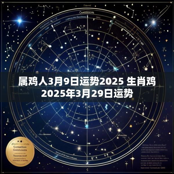 属鸡人3月9日运势2025 生肖鸡2025年3月29日运势