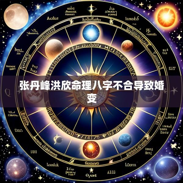 张丹峰洪欣命理八字不合导致婚变