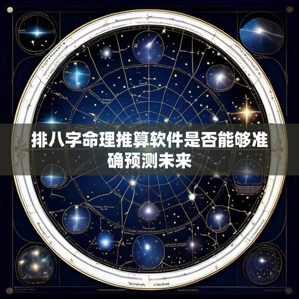排八字命理推算软件是否能够准确预测未来