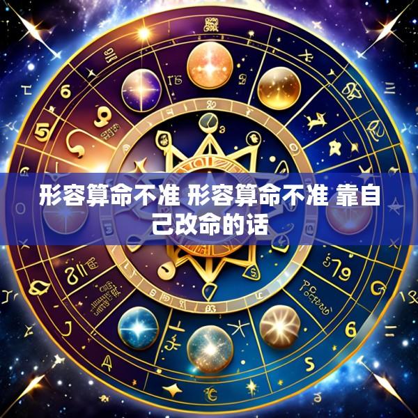 形容算命不准 形容算命不准 靠自己改命的话