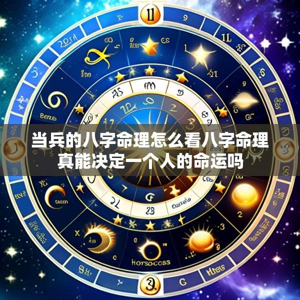 当兵的八字命理怎么看八字命理真能决定一个人的命运吗