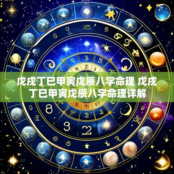 戊戌丁巳甲寅戊辰八字命理 戊戌丁巳甲寅戊辰八字命理详解
