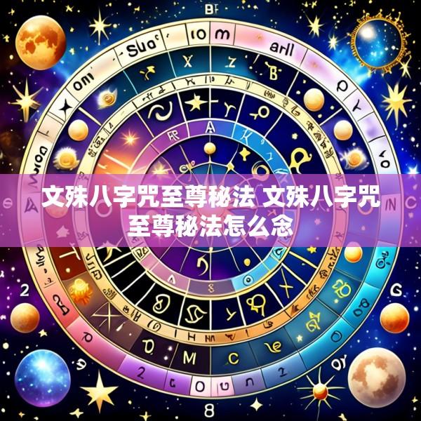 文殊八字咒至尊秘法 文殊八字咒至尊秘法怎么念