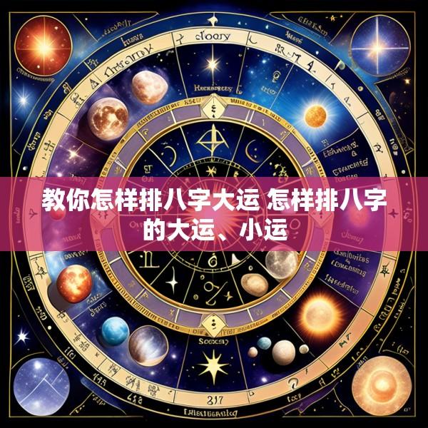教你怎样排八字大运 怎样排八字的大运、小运