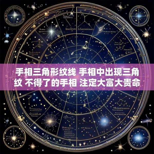 手相三角形纹线 手相中出现三角纹 不得了的手相 注定大富大贵命