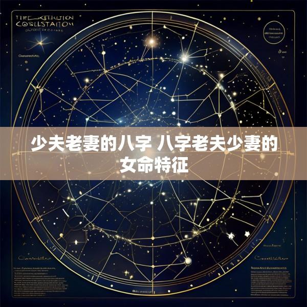 少夫老妻的八字 八字老夫少妻的女命特征