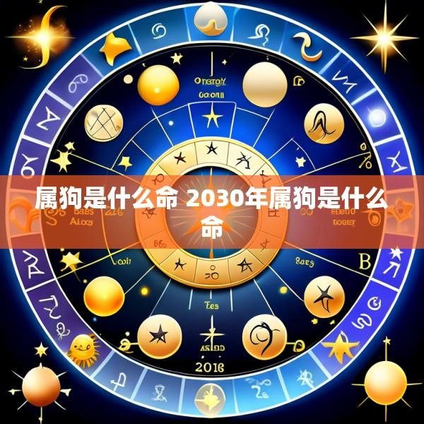 属狗是什么命 2030年属狗是什么命