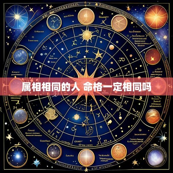 属相相同的人 命格一定相同吗