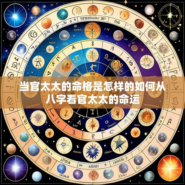当官太太的命格是怎样的如何从八字看官太太的命运