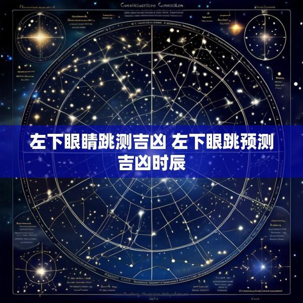 左下眼睛跳测吉凶 左下眼跳预测吉凶时辰