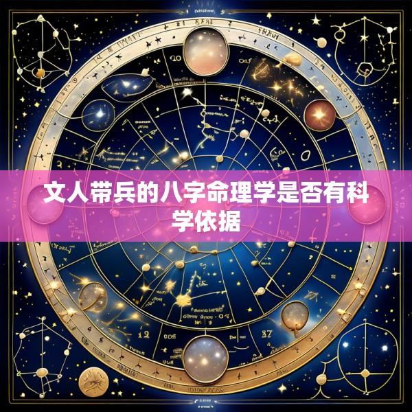 文人带兵的八字命理学是否有科学依据