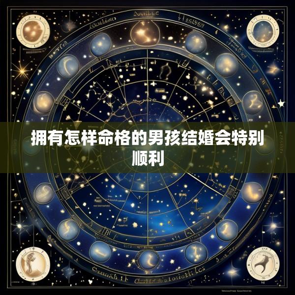 拥有怎样命格的男孩结婚会特别顺利
