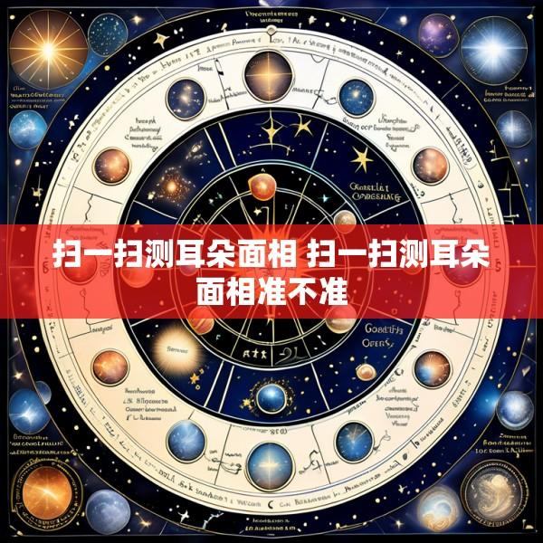 扫一扫测耳朵面相 扫一扫测耳朵面相准不准