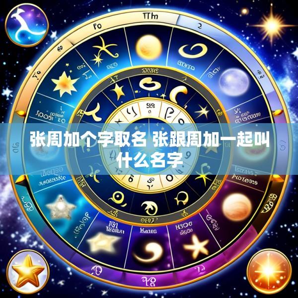 张周加个字取名 张跟周加一起叫什么名字