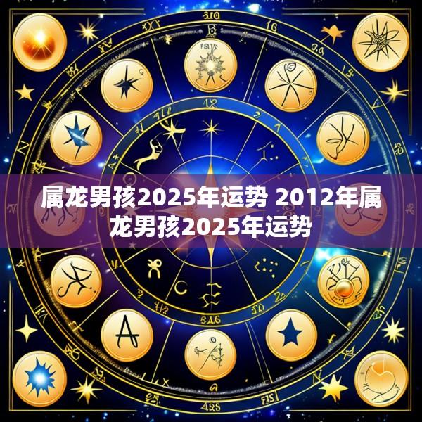 属龙男孩2025年运势 2012年属龙男孩2025年运势