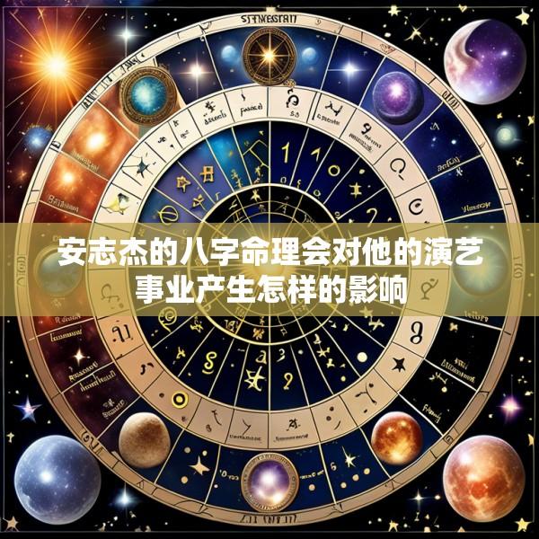安志杰的八字命理会对他的演艺事业产生怎样的影响