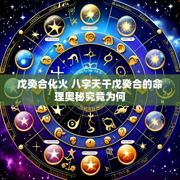 戊癸合化火 八字天干戊癸合的命理奥秘究竟为何