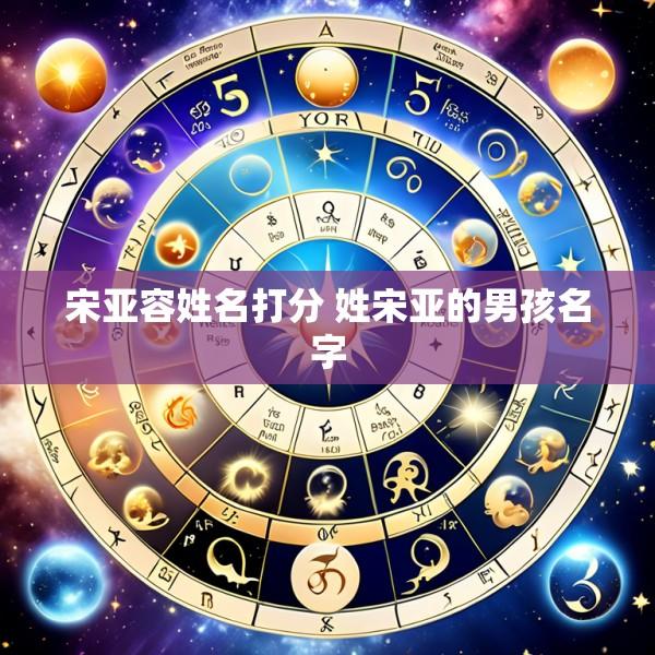 宋亚容姓名打分 姓宋亚的男孩名字