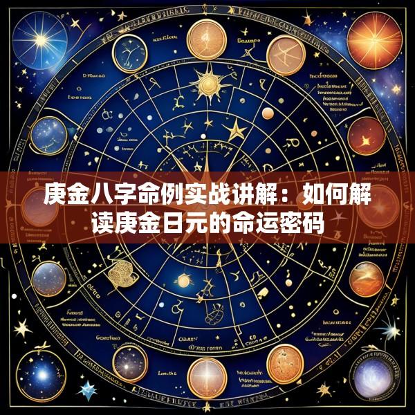 庚金八字命例实战讲解：如何解读庚金日元的命运密码