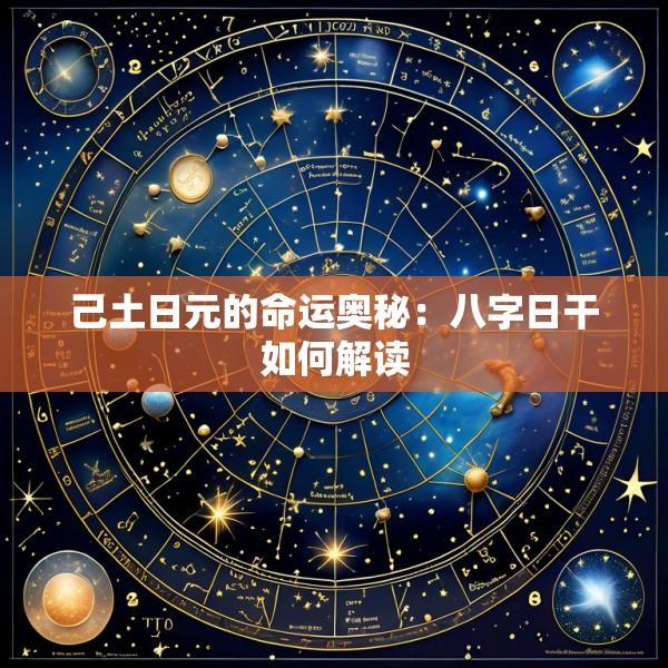 己土日元的命运奥秘：八字日干如何解读
