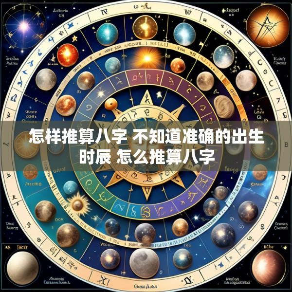 怎样推算八字 不知道准确的出生时辰 怎么推算八字