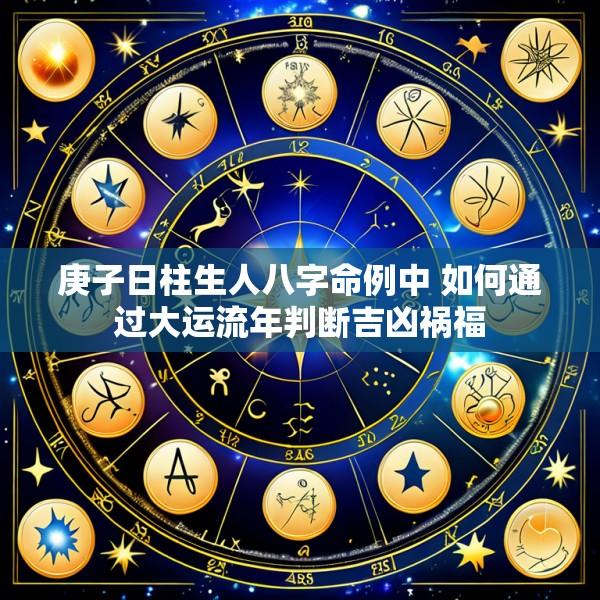 庚子日柱生人八字命例中 如何通过大运流年判断吉凶祸福
