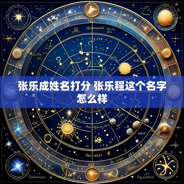 张乐成姓名打分 张乐程这个名字怎么样