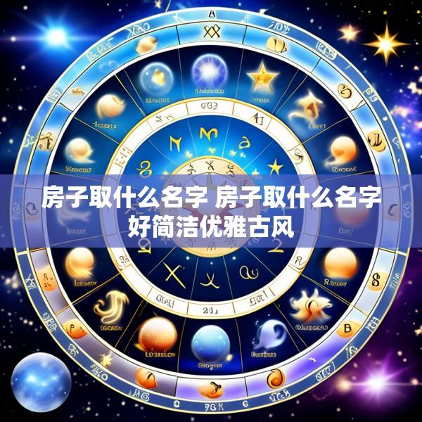 房子取什么名字 房子取什么名字好简洁优雅古风