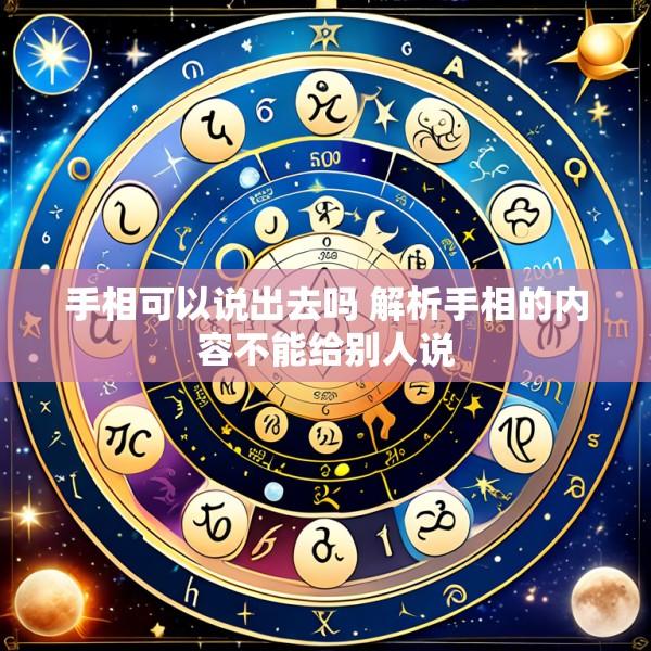 手相可以说出去吗 解析手相的内容不能给别人说