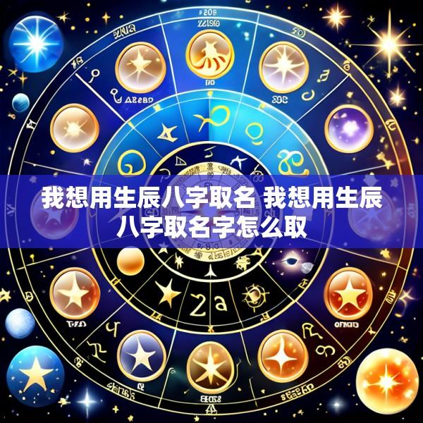 我想用生辰八字取名 我想用生辰八字取名字怎么取