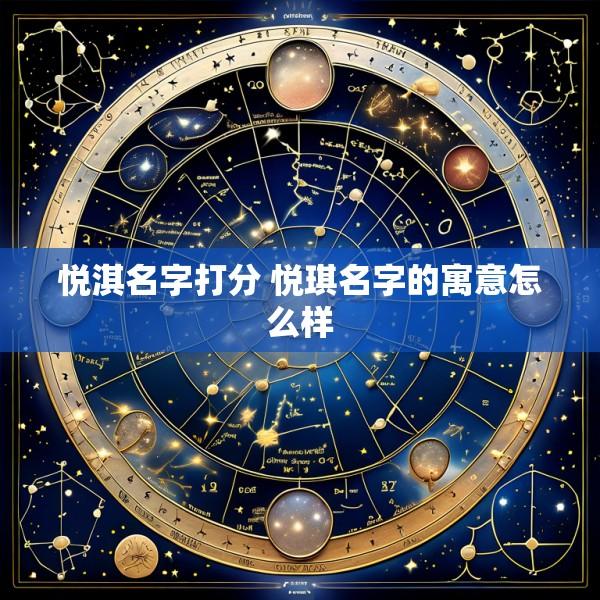 悦淇名字打分 悦琪名字的寓意怎么样