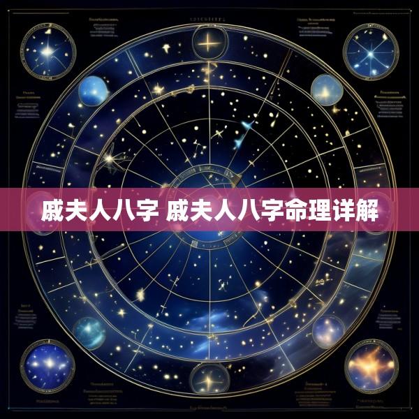 戚夫人八字 戚夫人八字命理详解