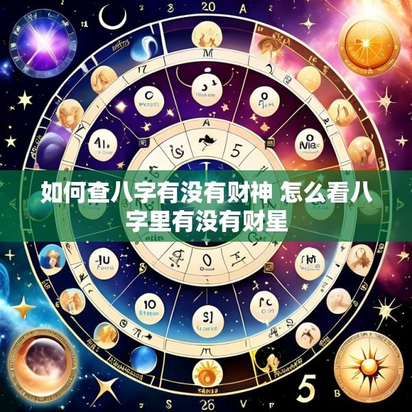 如何查八字有没有财神 怎么看八字里有没有财星