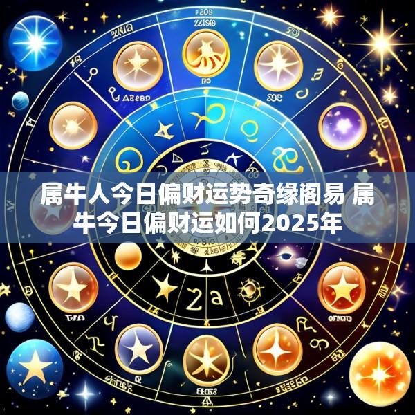 属牛人今日偏财运势奇缘阁易 属牛今日偏财运如何2025年