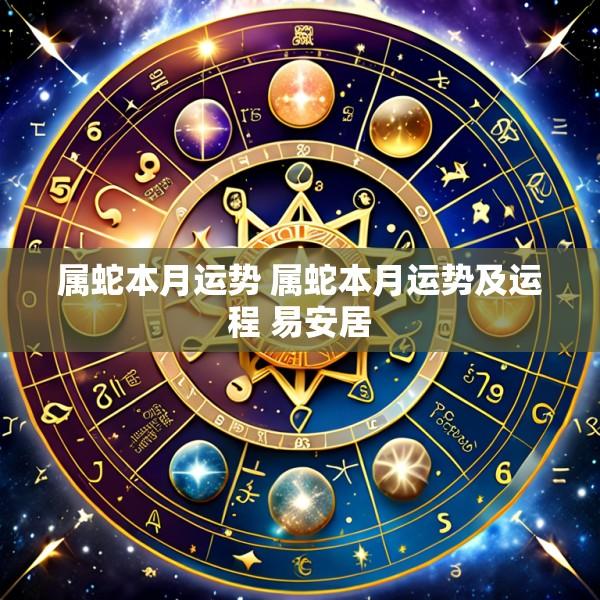 属蛇本月运势 属蛇本月运势及运程 易安居