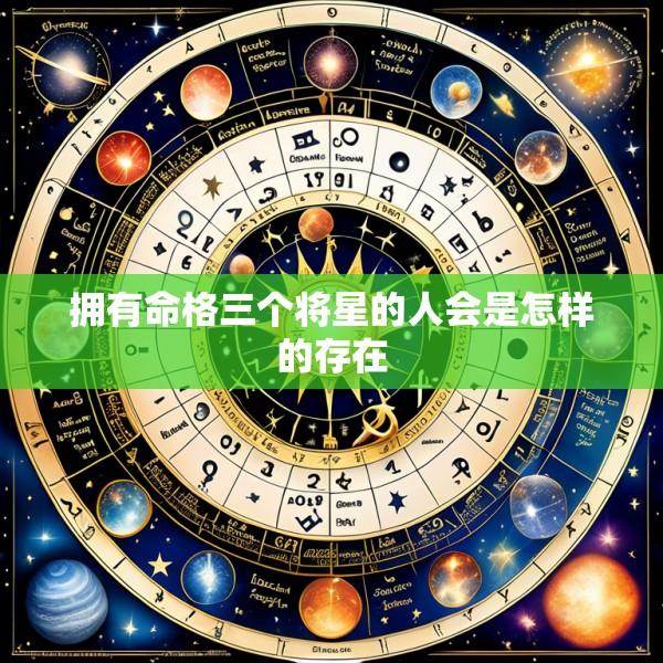 拥有命格三个将星的人会是怎样的存在