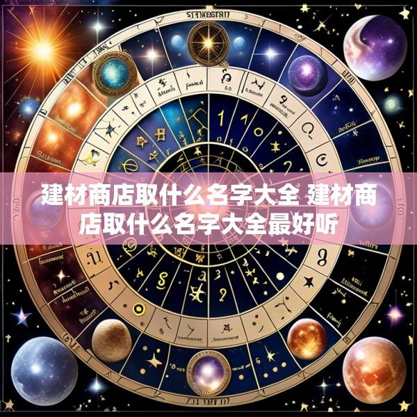 建材商店取什么名字大全 建材商店取什么名字大全最好听